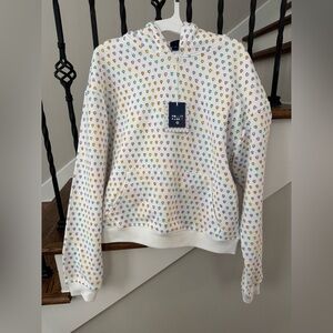 NWT Roller Rabbit x Target Women's Disco Hearts Wave Hoodie Pink/ Lavender/Teal